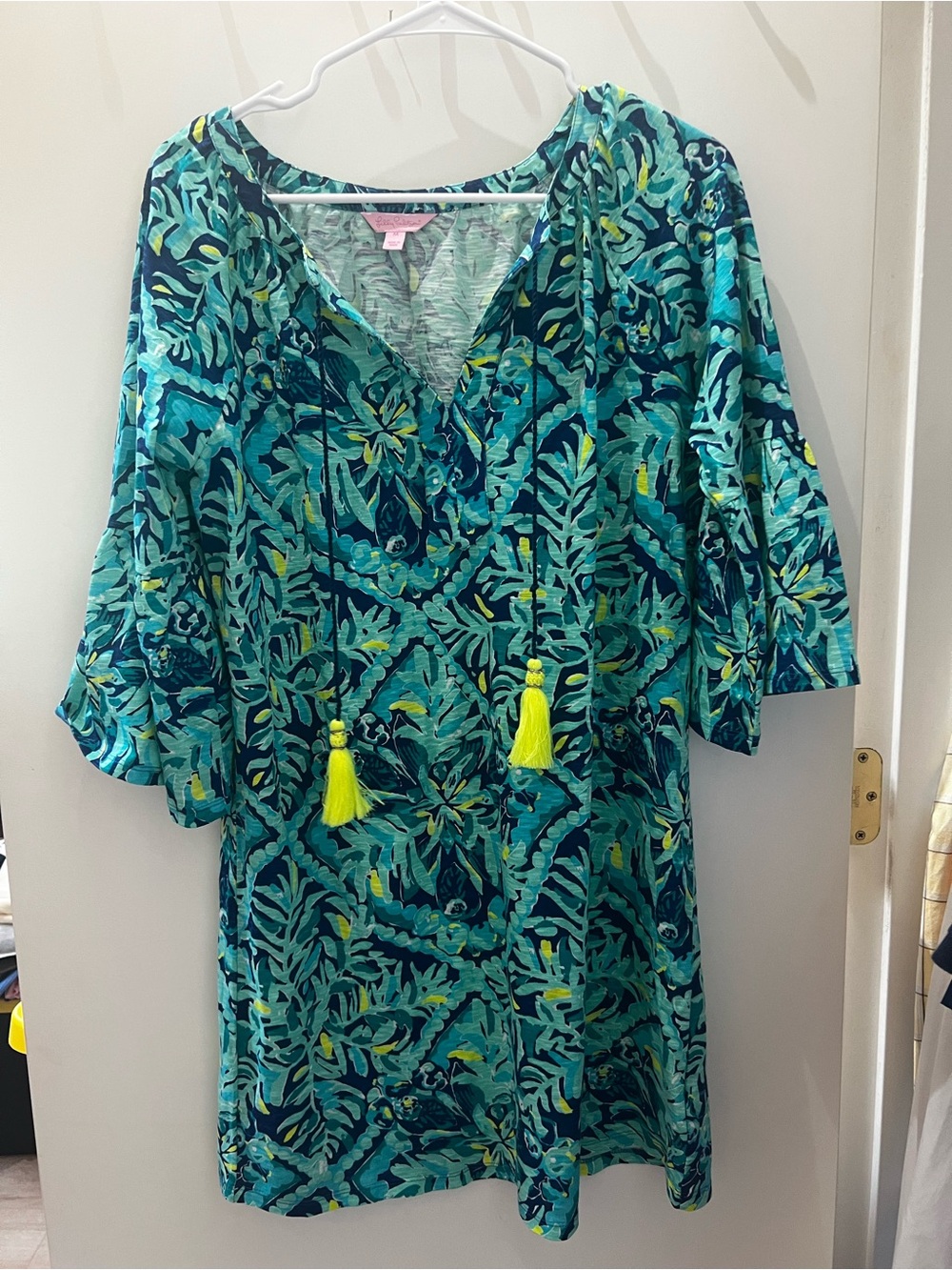 Lilly Pulitzer Tropical Print Tunic Cover-Up Top | Size Medium